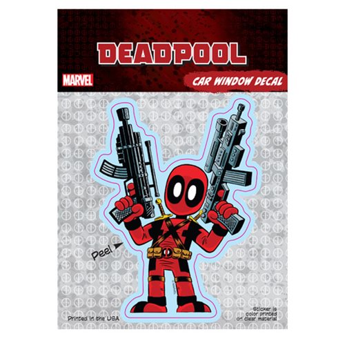 Deadpool Cartoon Guns Decal